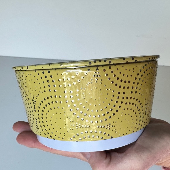 Huntington Home Lemon Cookie Candle with 3 wicks in decorative yellow gold tin. - Picture 2 of 9